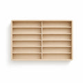 Étagère murale à 12 compartiments en contreplaqué de bouleau rectangulaire beige 80 x 50 x 10 cm