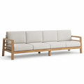 Canapé de jardin 4 places en bois d'acacia massif beige 260 x 75 x 75 cm